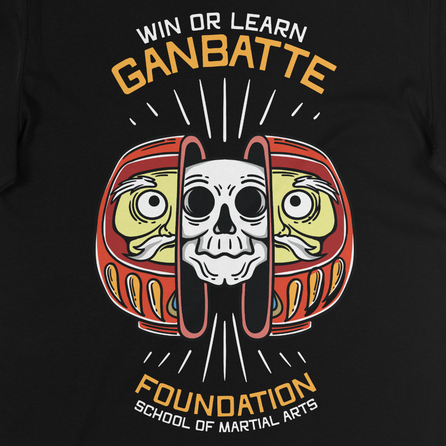 Adult/Teen Daruma Skull Heavyweight T-Shirt