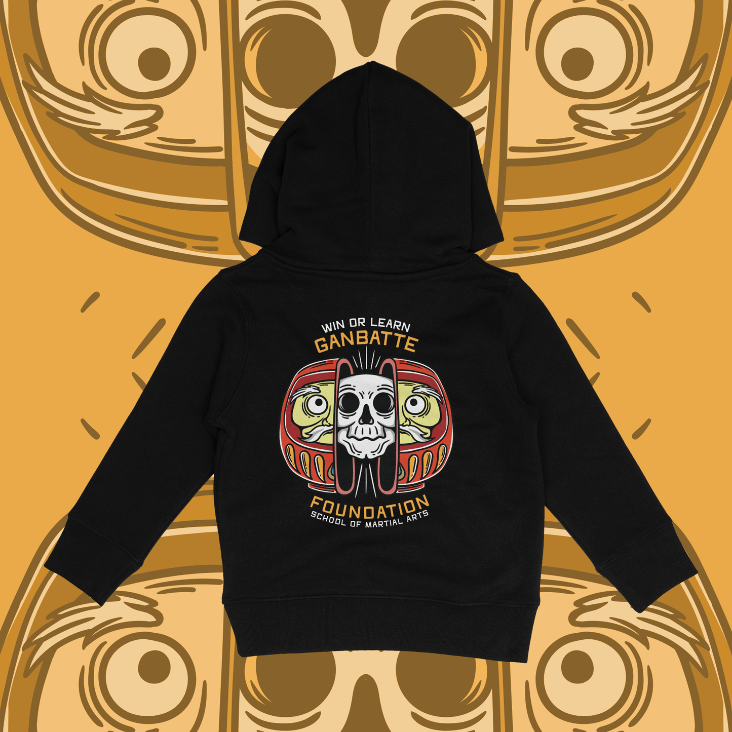 Kids Daruma Skull Hoodie